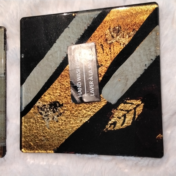 Vintage unique glass coasters, never used - Picture 2 of 8